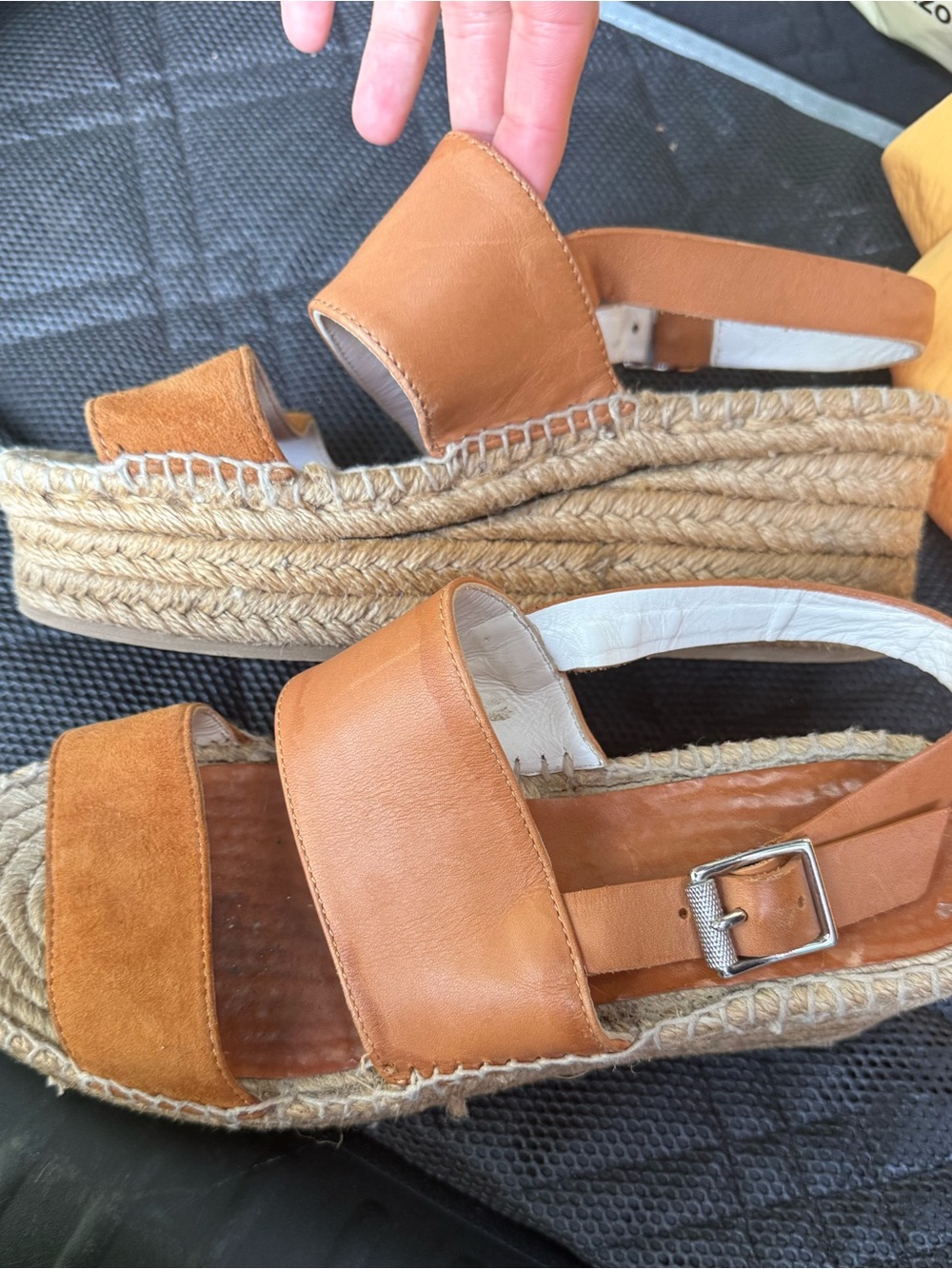 Rag & Bone 261959 Women’s Edie Espadrille Platform Sandal | Tobacco | Size: 8.5
